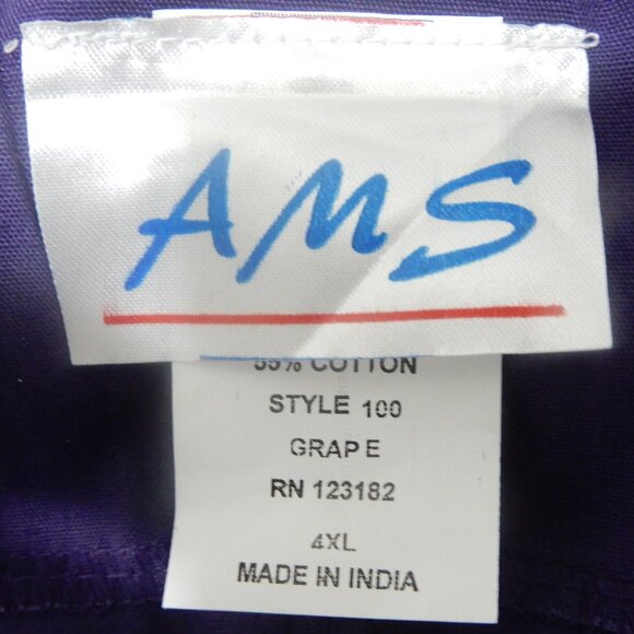 AMS Medical Uniform Scrubs Style 100 Grape Sze 4XL Left Side Chest Pocket (U021) - Picture 3 of 9